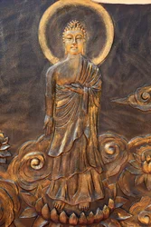 Chue Thien Long Go Buddhist Pagoda. Shakyamuni Buddha. Varada Mudra: Gaster of Charity. ikke ske Vietnam