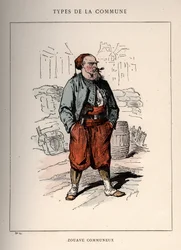 Paris Commune: kostume af ZOUAVE COMMUNIEUX (14) i "" Les Communeux