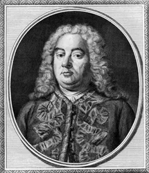 Komponist George Handel, London, ca. 1750 (s/h-foto)