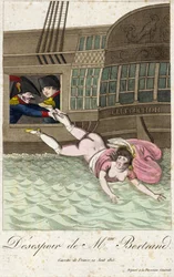 DESPERATION AF FRU BERTRAND 1815 (gravering)