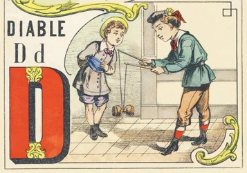 D: djævel - Spilalfabet, ca. 1890 (illustration)