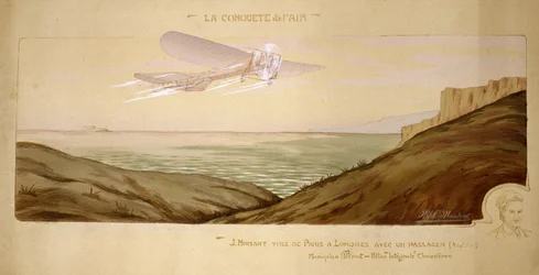 Begyndelsen af ​​luftfarten: John Moisant udførte den første passagertransport over Den Engelske Kanal, med sin mekaniker i sit tosædede Bleriot-fly den 17. august 1910