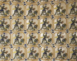 Detail of a tiled walldani