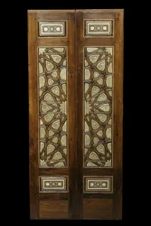 Dør med stjernedekor. Egypten, Cairo, omkring 1380-1420. Palisander, jujubier, ebene, elfenben. Louvre-museet