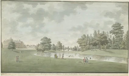 Fisherwick Hall: vandfarvemaleri, 1786