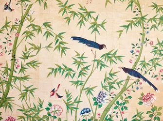 Fragment of wallpaper, late 18th - early 19th century or laterdani
