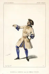 Francois Regnier som Arnould i La Famille Poisson, af Joseph Isidore Samson, Theatre Francais