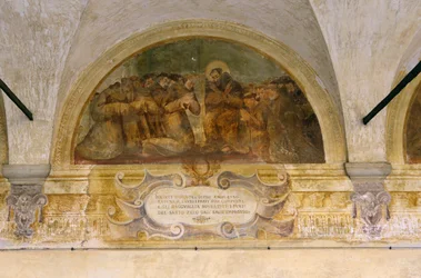 Fresco, Sanctuary of the Madonna dei Miracoli, Motta di Livenza, Veneto, Italien (foto)