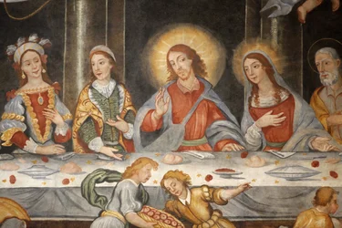 Fresco i basilikaen Santa Caterina, Galatina, Apulien, Galatina, Italien