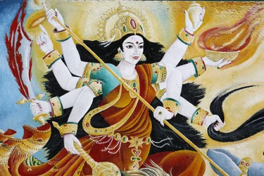 Gudinde Durga besejrer det onde, Kathmandu, Nepal