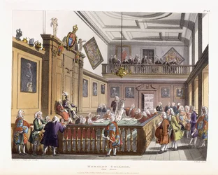 Heralds College: The Hall, fra "The Microcosm of London", 1808-1810