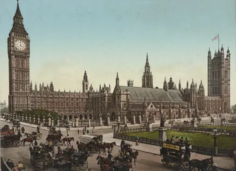 Houses of Parliament, London, ca. 1890-1900 (fotokromkanisk tryk)