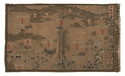 Kejserlige edikter vedrørende general Qi Mian, Ming-dynastiet (blæk og farve på silke)