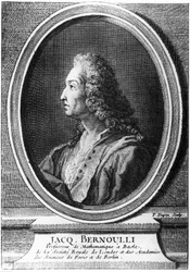 Jacques Bernoulli, schweizisk matematiker, ca. 1700