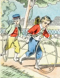 Spil: Hoops - Child Entertainment Alphabet c.1890 (litografi)