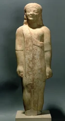 Kouros Dionysermos, græsk, arkaisk periode, ca. 600 f.Kr. (sten)