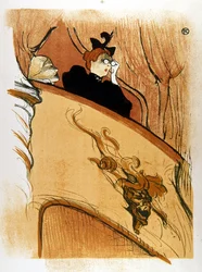 Æsken med den gyldne mascaron (show, teater) - litografi af Henry Toulouse Lautrec - Musée Petiet Limoux
