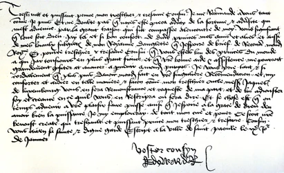 Brev fra kong Edward IV til Frans II, hertug af Bretagne, der beder om hjælp til genopretningen af hans rige, skrevet i Saint-Pol, 9. januar