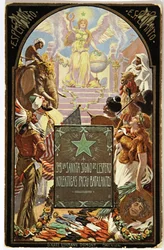 Litteratur. Lingvistik. Allegori af esperanto (europæisk fællessprog.) Postkort, Ungarn