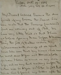 Lord Nelsons (1758-1805) sidste brev til Emma Hamilton, skrevet fra 