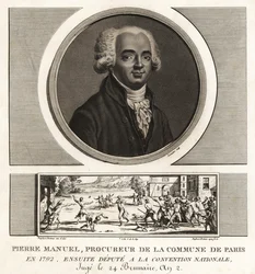 Louis Pierre Manuel, forfatter, Prucurer til kommunen i Paris, guillotineret 1793