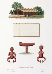 Maori hus og idoler, New Zealand
