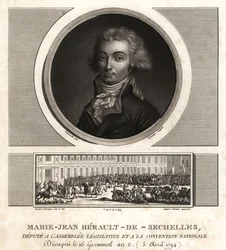 Marie-Jean Herault de Sechelles (1759-1794), fransk dommer og politiker guillotineret i Reign of Terror
