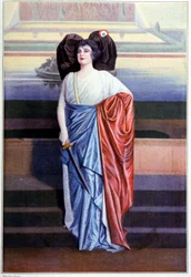 Marthe Anthelmine Chenal synger Marseillaisen