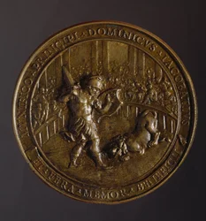 Medalje til minde om pesten opslugte Rom i årene 1656-1657