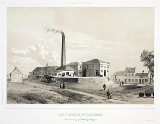 Minedrift, Coal Coalmining company, Pieton Campagne, Belgien
