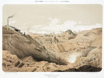 Minedrift, metalmalm Zinkmine, Neutral Moresnet (Moresnet neutre)