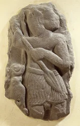 Moabitisk stormgud, Shihan oldtidsland Moab, ca. 1100 f.Kr. (basalt)
