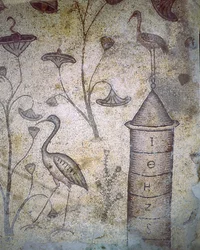 Mosaik i kirken for formering af brødene og fiskene (mosaik)