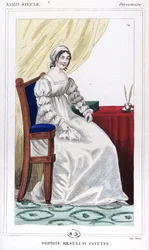 Fru Cottin, ca. 1810 (kobberstik)