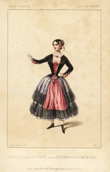 Fru Elisabeth Augustine Bressant som Nini Pompon i les Deux Compagnons du Tour de France af Lockroy og Wailly, Theatre des Varietes