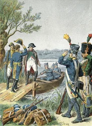 Napoleon I på Lobau-øen med André Massena (1809)