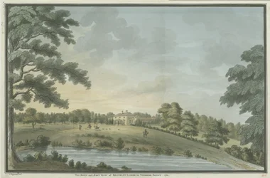 Needwood - Brickley Lodge: vandfarvemaleri, 1786