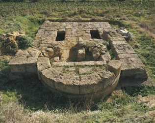 Gamle ruiner af en basilika, Valley Of The Temples, Agrigento, Sicilien, Italien