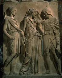 Orpheus, Eurydice og Hermes (marmor)