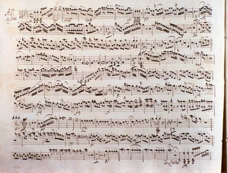 Side med partitur af en Sinfonia concertante af Pleyel