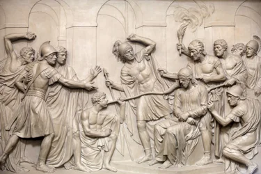Paris, Frankrig Skulptur i Saint Roch kirke: Jesus tortureret, Paris, Frankrig