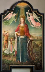 Sognekirke (Saint Martins Sognekirke). Maleri. Sankt Catherine. Henry deTracy.