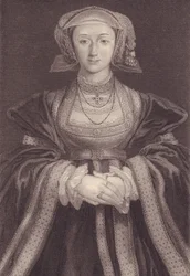 Portræt af Anne af Cleves (1515-1557), dronning af England, gravering