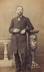 Portræt af Auguste Foucart, direktør for skolen sammen med sin bror Henri Olympe