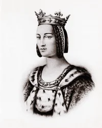 Portræt af Charlotte de Savoie (1445-1483), dronning af Frankrig, stik, sd.