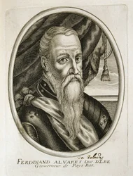 Portræt af hertugen af Alba (1507-1582) (kobberstik)