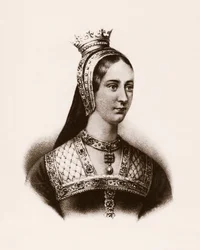 Portræt af Mary Iere af England (eller Marie Tudor) (1497-1534) Dronning af Frankrig, kobberstik, sd.