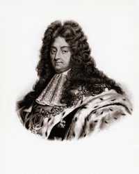 Portræt af den franske konge Louis XIV (1638-1715) Stik fra det 19. århundrede