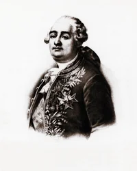 Portræt af den franske konge Louis XVI (1754-1793) Stik fra det 19. århundrede