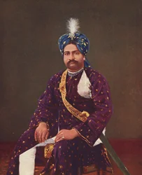 Prins Sher Zaman Født i 1881 ; Prins og første søn af Rasul Khan ; Foto taget i begyndelsen af 1900-tallet ; Junagadh ; Gujarat ; Indien